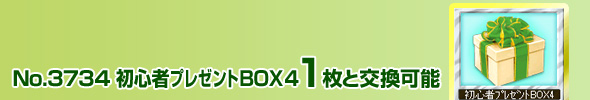 No.3734 初心者プレゼントBOX4 1枚と交換可能